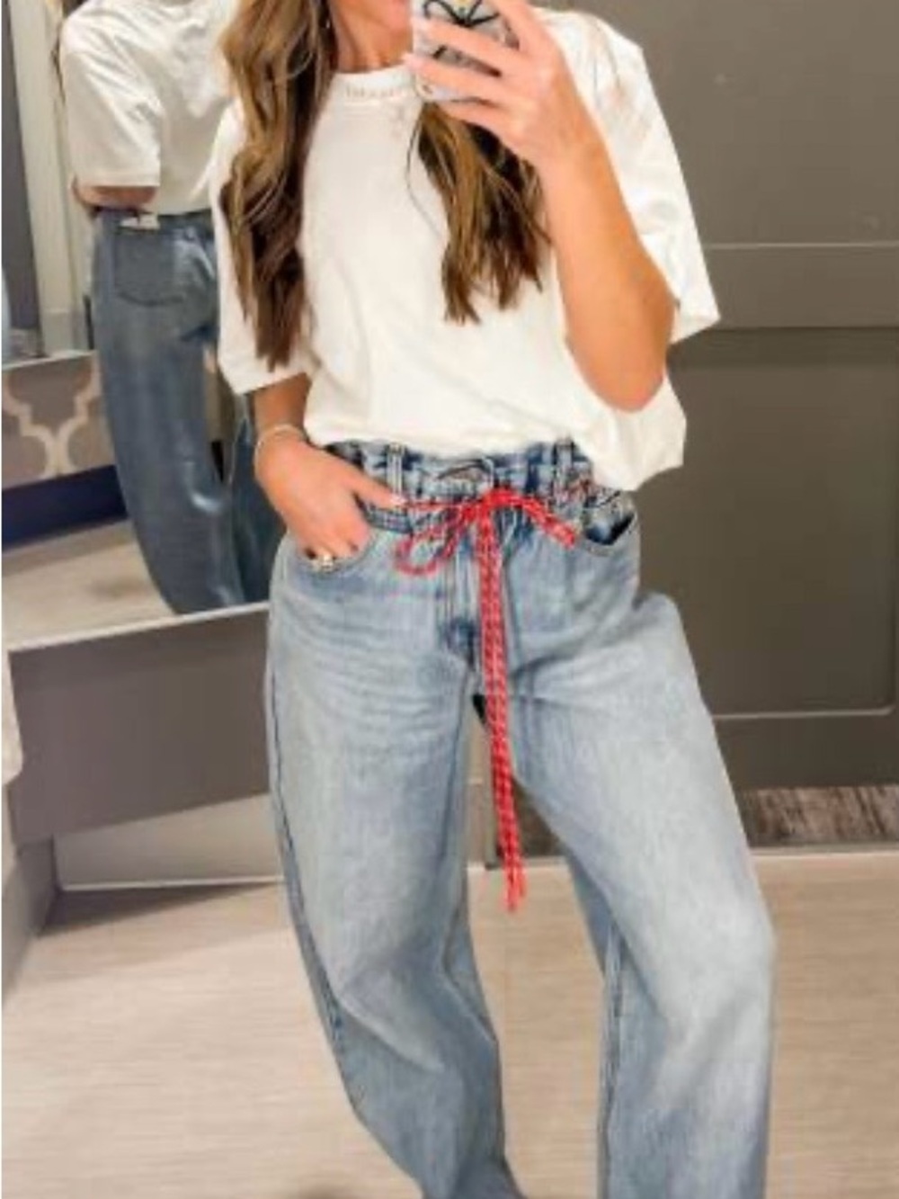 KBB highest rise barrel leg Jeans